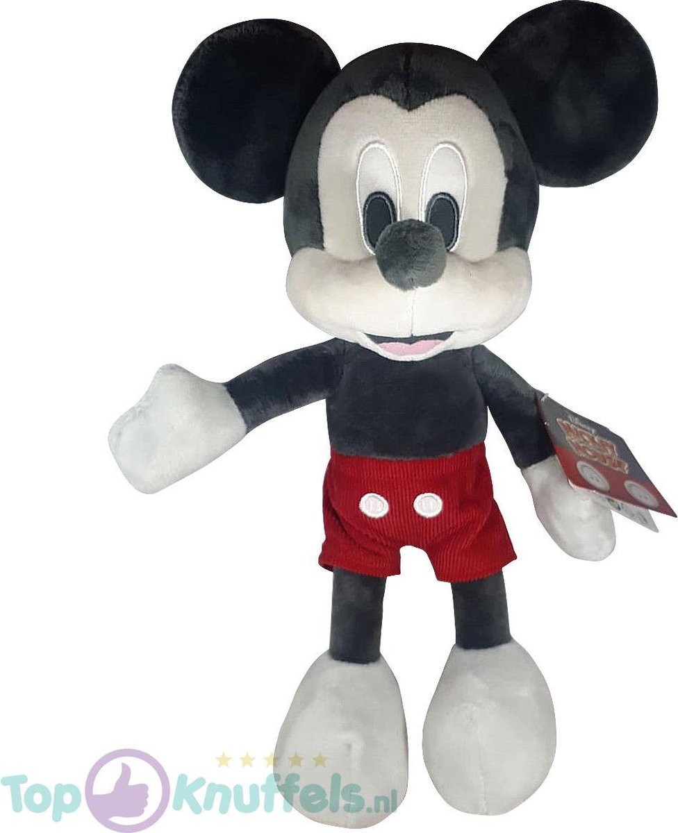 Disney Mickey Mouse Retro 33 cm | Micky Mouse Peluche knuffel speelgoed Pluch | Disney plush Mickey Mouse 33cm